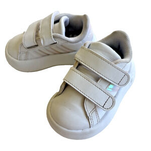 Adidas Bubble Comfy Toddler Grand Tennis Shoes-Size 4K-White